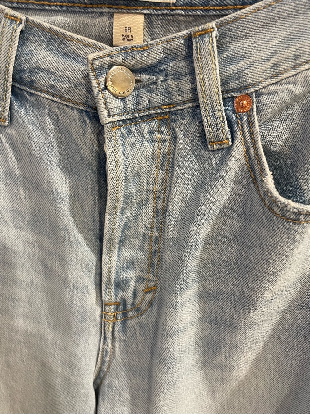 Universal Thread Mid-Rise Super Wide Leg Jeans Light Wash Size 6R - Picture 10 of 12